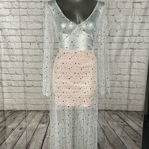 White sheer dress